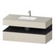 Duravit Ensemble meuble vasque encastré Qatego 120x55x60cm, gris m/ta m, Kon-WTU, B-1