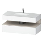 Duravit Ensemble meuble vasque encastré Qatego 120x55x60cm, T m/blanc, Kon-WTU, niche