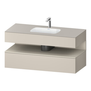 Duravit Ensemble meuble vasque encastré Qatego 120x55x60cm, T m/ta ma, console sous vasque