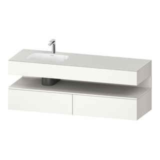 Duravit Ensemble meuble vasque encastré Qatego 160x50x60 cm, Kon-WTU, B, B g, blanc mat