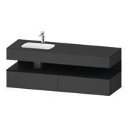 Duravit Ensemble meuble vasque encastré Qatego 160x50x60 cm, Kon-WTU, B, B l, E sw/gra m