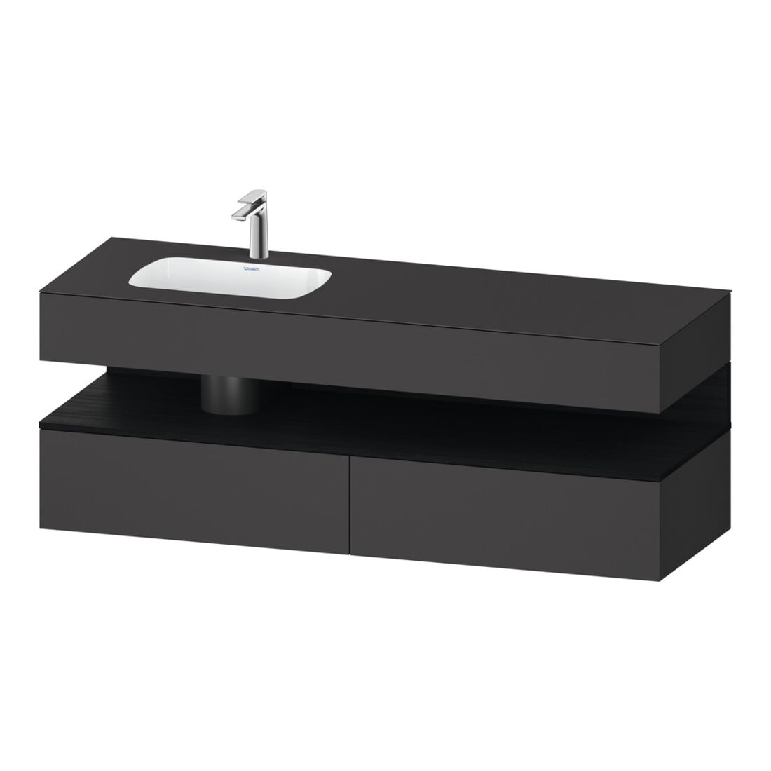 Duravit Ensemble meuble vasque encastré Qatego 160x50x60 cm, Kon-WTU, B, B l, E sw/gra m