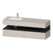 Duravit Ensemble meuble vasque encastré Qatego 160x50x60 cm, Kon-WTU, B, B l, gris m/ta m