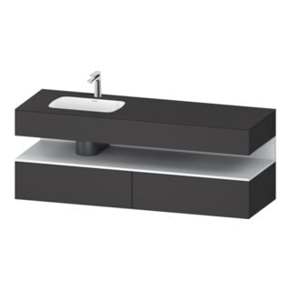 Duravit Ensemble meuble vasque encastré Qatego 160x50x60 cm, Kon-WTU, B, B l, w m/Gr ma