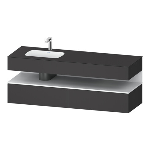 Duravit Ensemble meuble vasque encastré Qatego 160x50x60 cm, Kon-WTU, B, B l, w m/Gr ma