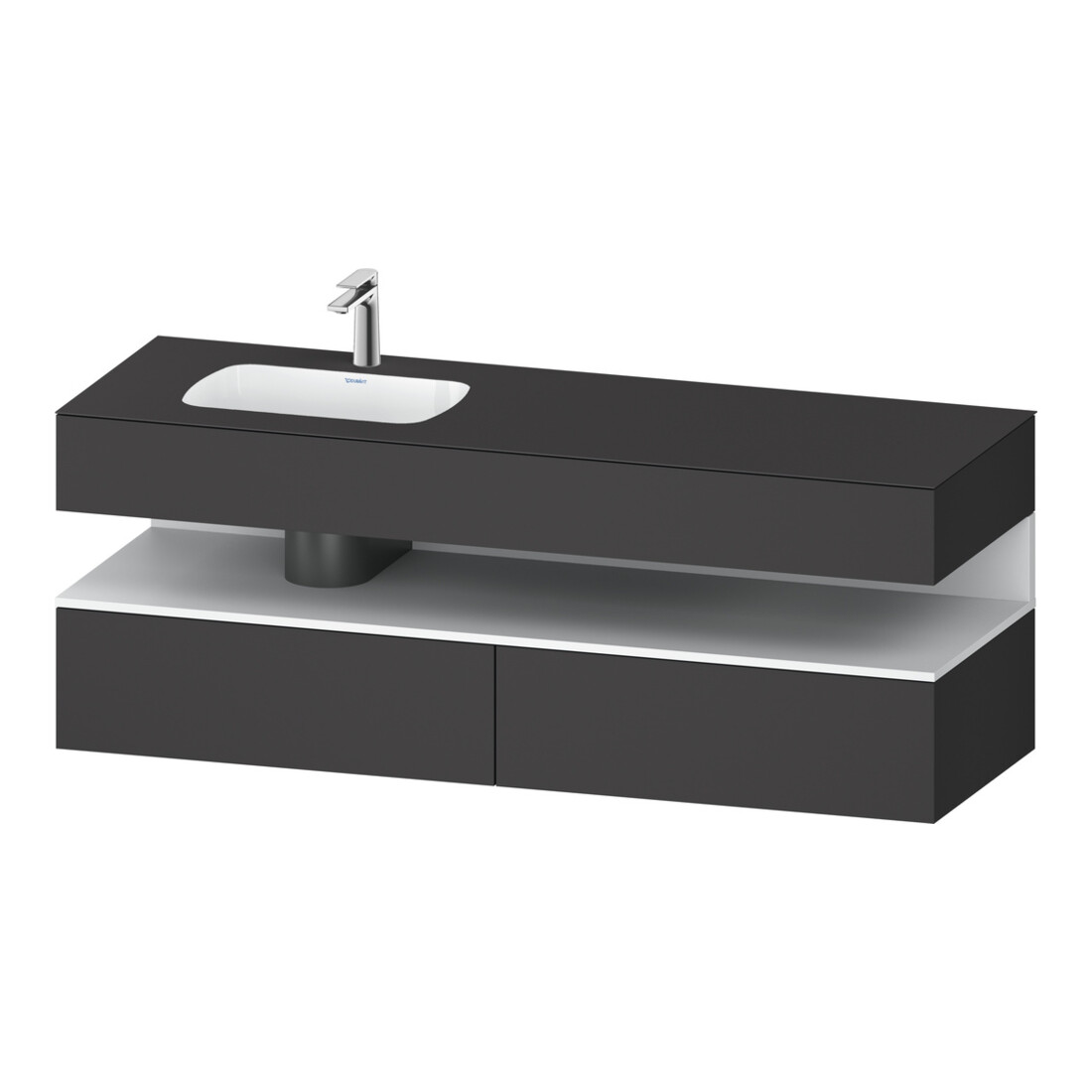 Duravit Ensemble meuble vasque encastré Qatego 160x50x60 cm, Kon-WTU, B, B l, w m/Gr ma