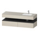 Duravit Ensemble meuble vasque encastré Qatego 160x50x60 cm, Kon-WTU, B, B r, gris m/ta m-1