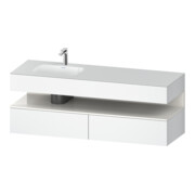 Duravit Ensemble meuble vasque encastré Qatego 160x50x60 cm, Kon-WTU, B g, blanc brillant/blanc mat