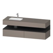 Duravit Ensemble meuble vasque encastré Qatego 160x50x60 cm, Kon-WTU, gris m/ba m