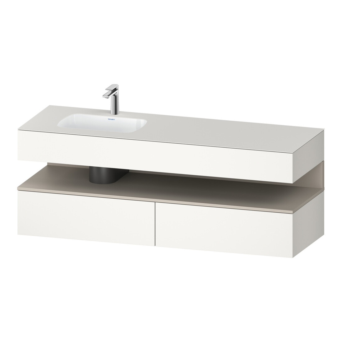 Duravit Ensemble meuble vasque encastré Qatego 160x50x60 cm, Kon-WTU, L b, P m/bl mat