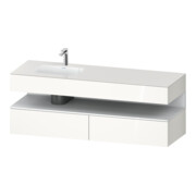 Duravit Ensemble meuble vasque encastré Qatego 160x50x60cm, Kon-WTU, B, B l, blanc mat/blanc brillant