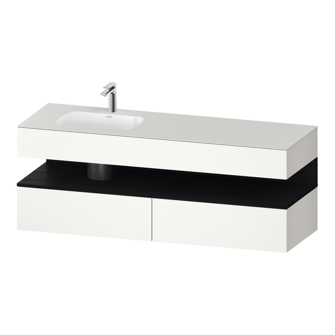 Duravit Ensemble meuble vasque encastré Qatego 160x50x60cm, Kon-WTU, B, B l, E sw/we m