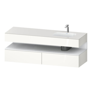 Duravit Ensemble meuble vasque encastré Qatego 160x50x60cm, Kon-WTU, B, B r, blanc mat/blanc brillant