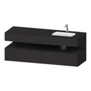 Duravit Ensemble meuble vasque encastré Qatego 160x50x60cm, Kon-WTU, B, B r, graphite mat