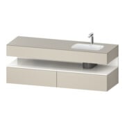 Duravit Ensemble meuble vasque encastré Qatego 160x50x60cm, Kon-WTU, B, B r, w g/tau m