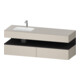 Duravit Ensemble meuble vasque encastré Qatego 160x50x60cm, Kon-WTU, gris/bois-1