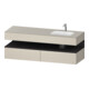 Duravit Ensemble meuble vasque encastré Qatego 160x50x60cm, Kon-WTU, gris mat-1