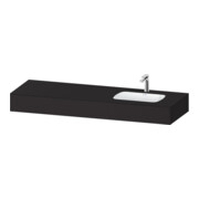Duravit Ensemble meuble vasque encastré Qatego 160x55x17 cm, gris, 1 tiroir, avec miroir