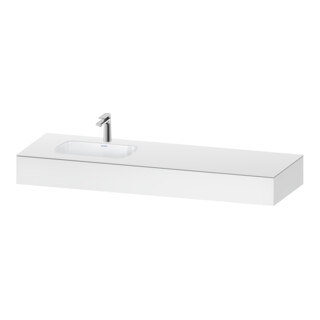 Duravit Ensemble meuble vasque encastré Qatego 160x55x17cm, avec K, 1 AS, avec Ü, B gauche, blanc mat