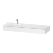 Duravit Ensemble meuble vasque encastré Qatego 160x55x17cm, avec K, 1 AS, avec Ü, B gauche, blanc mat