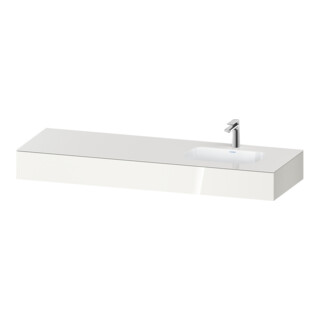 Duravit Ensemble meuble vasque encastré Qatego 160x55x17cm, avec K, 1 AS, avec Ü, B r, blanc brillant