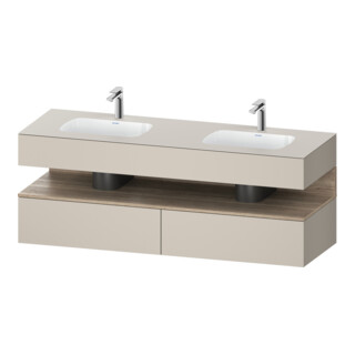 Duravit Ensemble meuble vasque encastré Qatego 160x55x60cm, Kon-WTU, B, Ei Marmo/tau ma