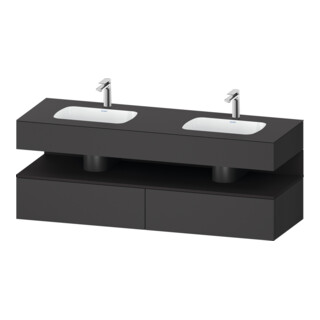 Duravit Ensemble meuble vasque encastré Qatego 160x55x60cm, Kon-WTU, B, gris m/Gr ma