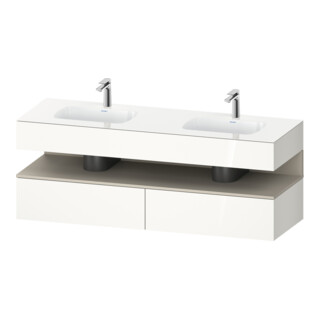 Duravit Ensemble meuble vasque encastré Qatego 160x55x60cm, Kon-WTU, B, P mat/blanc brillant