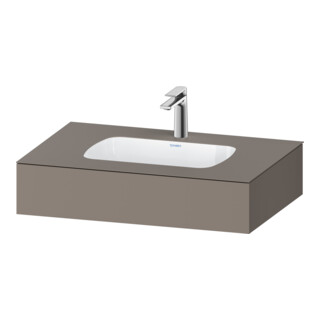 Duravit Ensemble meuble vasque encastré Qatego 80x55x17cm, chêne, 1 découpe, avec plan