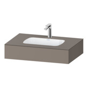 Duravit Ensemble meuble vasque encastré Qatego 80x55x17cm, chêne, 1 découpe, avec plan