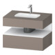 Duravit Ensemble meuble vasque encastré Qatego 80x55x60 cm, blanc, avec plan, Kon-WTU, niche-1