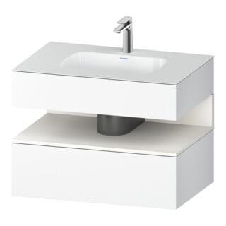 Duravit Ensemble meuble vasque encastré Qatego 80x55x60 cm, blanc mat, sous-vasque console