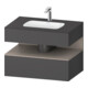 Duravit Ensemble meuble vasque encastré Qatego 80x55x60cm, bas. avec Grap ma, sous-meuble console-1