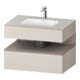 Duravit Ensemble meuble vasque encastré Qatego 80x55x60cm, bas. m/tau ma, console sous-vasque-1