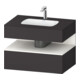 Duravit Ensemble meuble vasque encastré Qatego 80x55x60cm, blanc avec gorge, Kon-WTU, niche-1