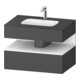 Duravit Ensemble meuble vasque encastré Qatego 80x55x60cm, blanc avec robinetterie, Kon-WTU, niche-1