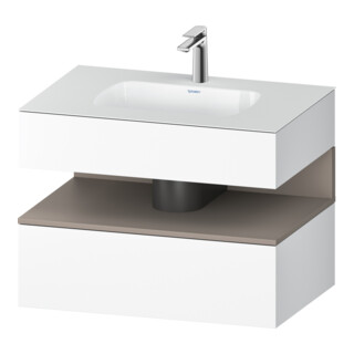 Duravit Ensemble meuble vasque encastré Qatego 80x55x60cm, blanc mat, sous-meuble console