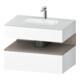 Duravit Ensemble meuble vasque encastré Qatego 80x55x60cm, blanc mat, sous-meuble console-1