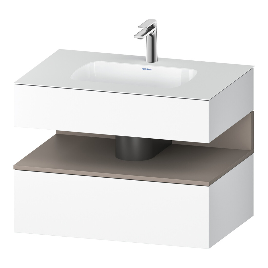 Duravit Ensemble meuble vasque encastré Qatego 80x55x60cm, blanc mat, sous-meuble console