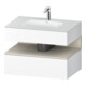 Duravit Ensemble meuble vasque encastré Qatego 80x55x60cm, T mat/blanc ma, console sous vasque-1