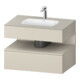 Duravit Ensemble meuble vasque encastré Qatego 80x55x60cm, Tau mat, sous-vasque console-1