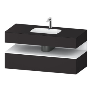 Duravit Ensemble meuble vasque encastrée Qatego 120x55x60 cm, blanc mat, sous-meuble console