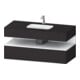 Duravit Ensemble meuble vasque encastrée Qatego 120x55x60 cm, blanc mat, sous-meuble console-1