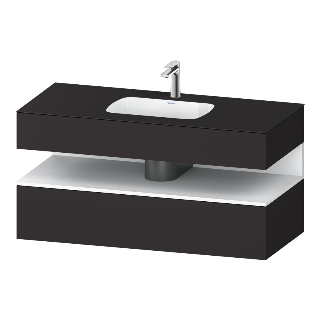 Duravit Ensemble meuble vasque encastrée Qatego 120x55x60 cm, blanc mat, sous-meuble console