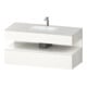 Duravit Ensemble meuble vasque encastrée Qatego 120x55x60cm, blanc brillant/métal, Kon-WTU, B-1
