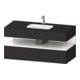 Duravit Ensemble meuble vasque encastrée Qatego 120x55x60cm, blanc/gris m, Kon-WTU, B-1