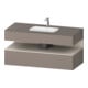 Duravit Ensemble meuble vasque encastrée Qatego 120x55x60cm, T avec robinetterie, Kon-WTU, niche-1