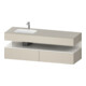 Duravit Ensemble meuble vasque encastrée Qatego 160x50x60 cm, Kon-WTU, blanc, gris/taupe mat-1