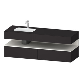 Duravit Ensemble meuble vasque encastrée Qatego 160x50x60 cm, Kon-WTU, blanc mat