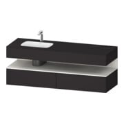 Duravit Ensemble meuble vasque encastrée Qatego 160x50x60 cm, Kon-WTU, blanc mat